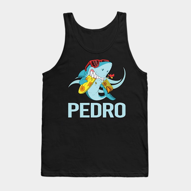 Funny Shark - Pedro Name Tank Top by Atlas Skate